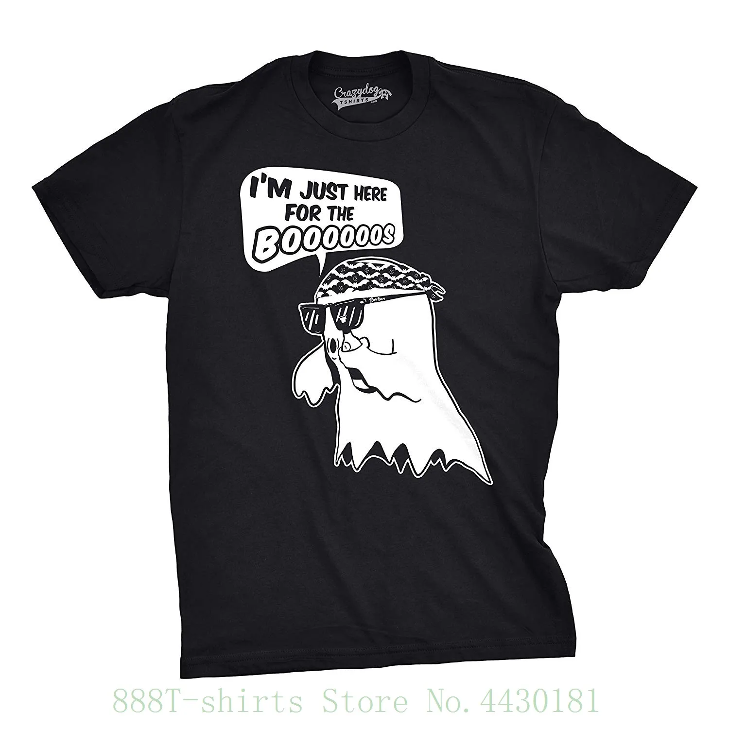 Tshirts Mens Just Here For The Boooooos Funny T Shirts Halloween Ghost