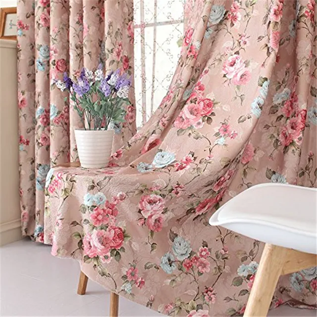 romantic vintage floral window curtain set,fancy european royal