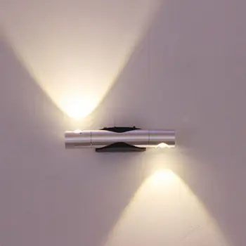 

1pcs LED wall lamp creative 2W LED double head turn wall lamp bedside bedroom light living room background decoration