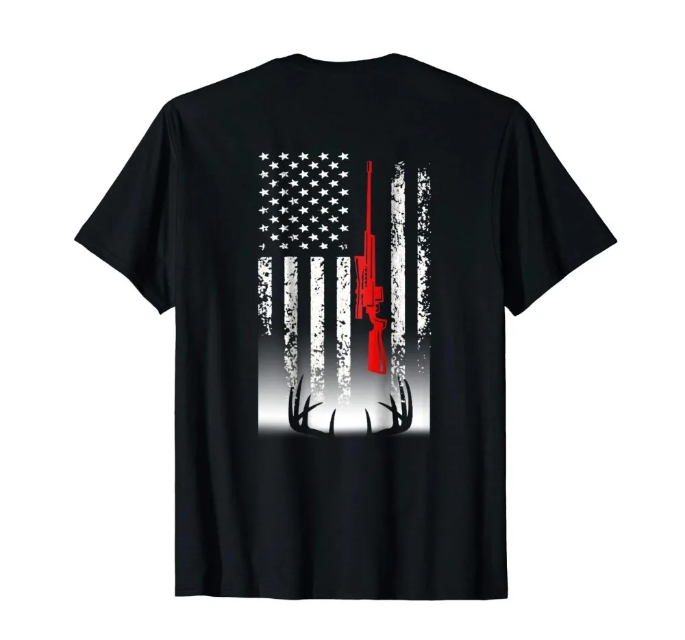 Unique Design Street Wear Tops Tees Summer Men'S Hip Hop Street Extend Men Deer Hunting Short Black T-Shirts