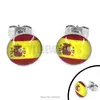 Enamel Spain Flag Earrings Motor Earring Studs SJE370091B 1