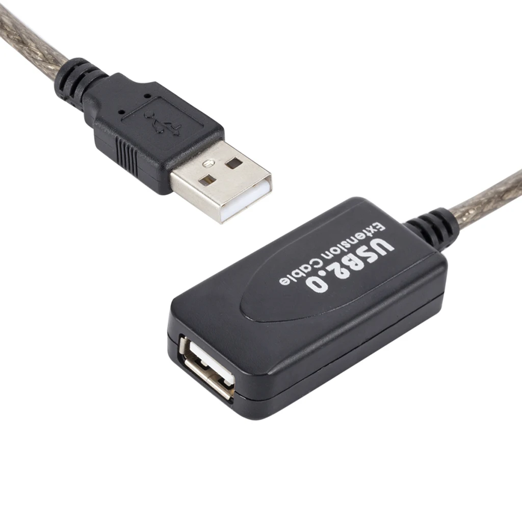 USB 2,0 удлинитель 20 м/15 м/10 м Папа-мама Активный ретранслятор удлинитель кабель Шнур USB адаптер