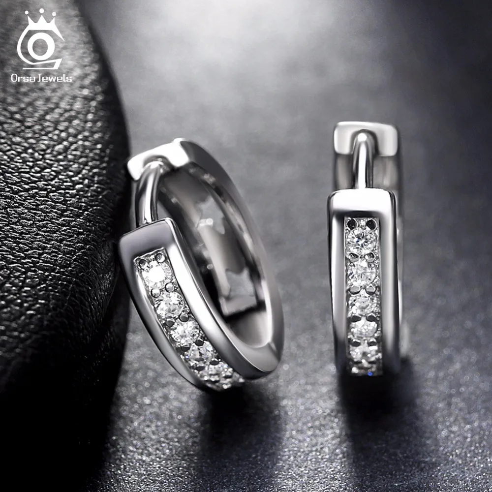 

ORSA JEWELS 2019 New Arrival Lead & Nickel Free Classic Silver Color Earrings Fashion Ear Jewelry for Women Wholesale OE101