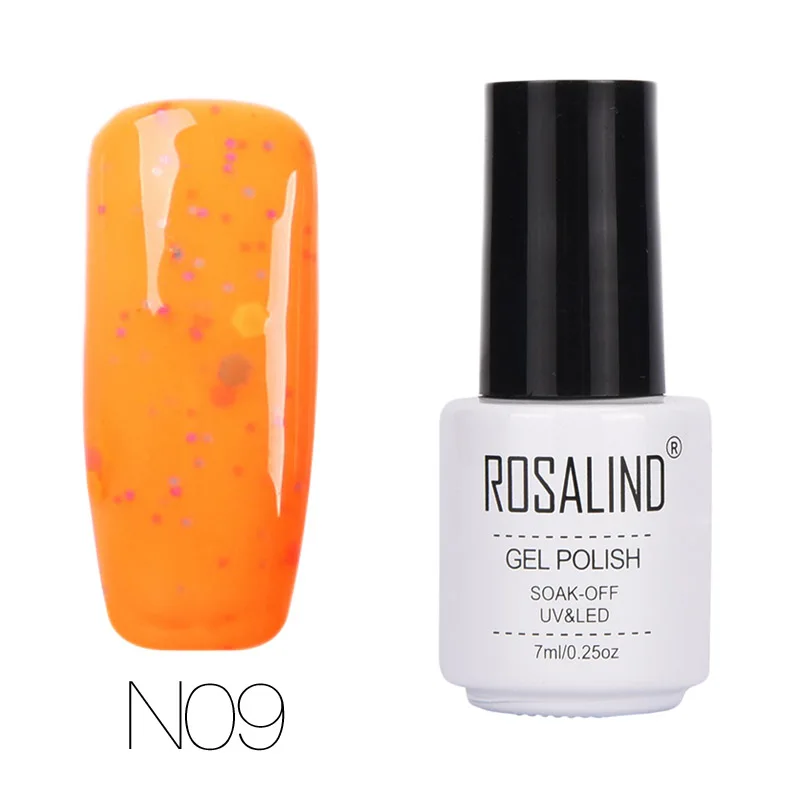 ROSALIND гель 1S 7 мл белая бутылка сыр красочный гель лак для ногтей лак стойкий УФ и светодиодный гель лак для ногтей - Цвет: RCN09