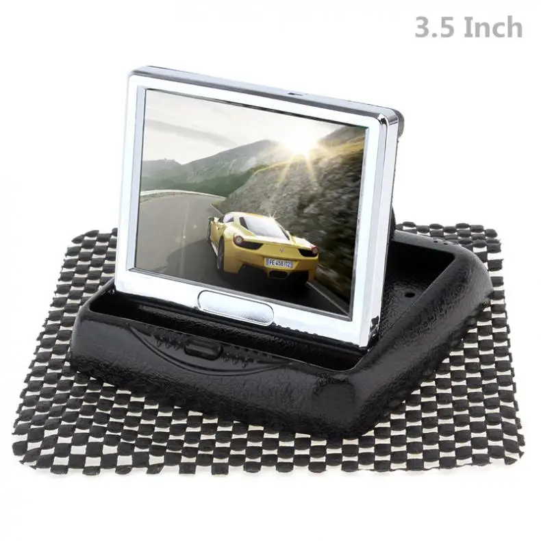 

3.5 Inch Foldable HD 480 x 234 Resolution 2-Channel Video Input TFT-LCD Car Monitor for Rear View Camera / DVD / VCD