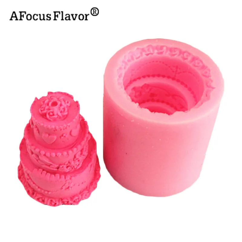 1 Pc Diy 3layer Cake Candle Silicone Mold Soap 3d Soap Mold Candle