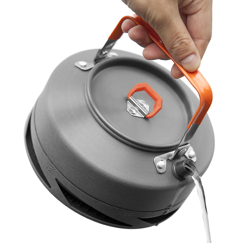 New Arrival Heat Exchanger Kettle Camping Tea Pot Outdoor Kettle 0.8L