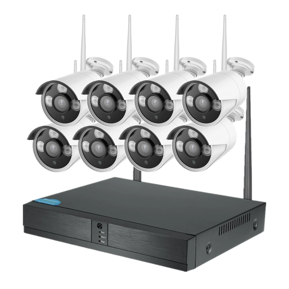 8CH CCTV Системы Беспроводной 720 P NVR 8 шт. 1.0MP ИК Открытый P2P Wi-Fi ip-cctv безопасности Камера Системы наблюдения комплект 1 ТБ 2 ТБ HDD
