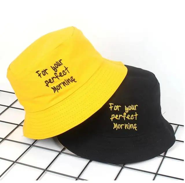 mens yellow bucket hat