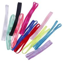 1 пара, 11 цветов, для мужчин и женщин, двойная Спортивная эластичная повязка на голову, для йоги, нескользящая повязка на голову, эластичные аксессуары, ленты для волос