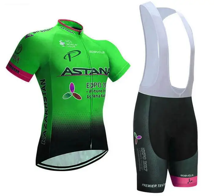 Астана Pro Team Велоспорт Джерси Майо Одежда для велоспорта Мужская горная форма костюм набор