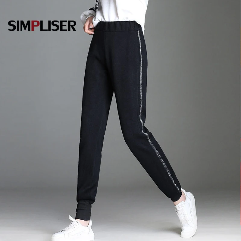 High Quality Nylon Harem Pants For Women 2018 Winter Warm Trousers Long