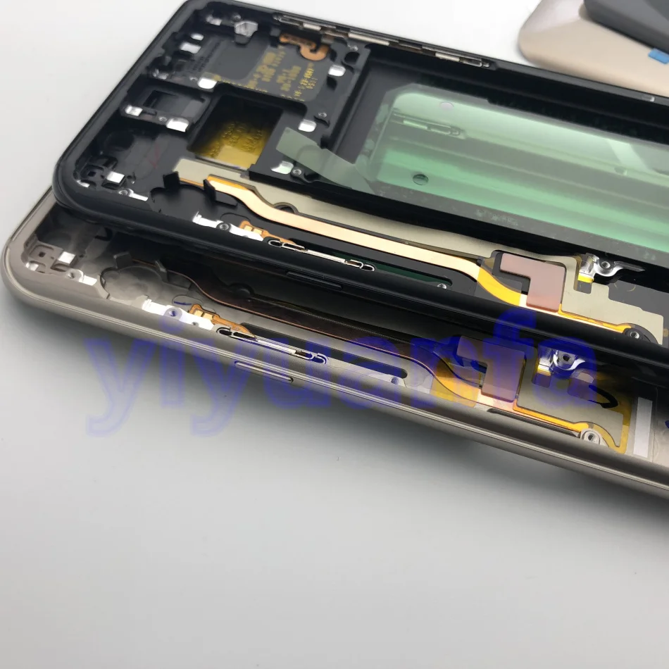 S8 + чехол с полным корпусом крышка батареи объектив камеры средняя рамка для Samsung