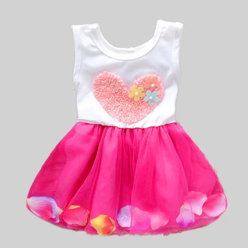 

2018 New Kids Baby Girls Beautiful Flower Dress Summer Princess Sleeveless Mini Dress Baby Girls Dress