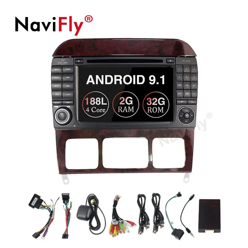 

2din 2+32G Android 9.1 Car dvd radio multimedia player GPS For Mercedes-Benz S-Class W220 S280 S320 S430 S500 S55 W215 WIFI USB