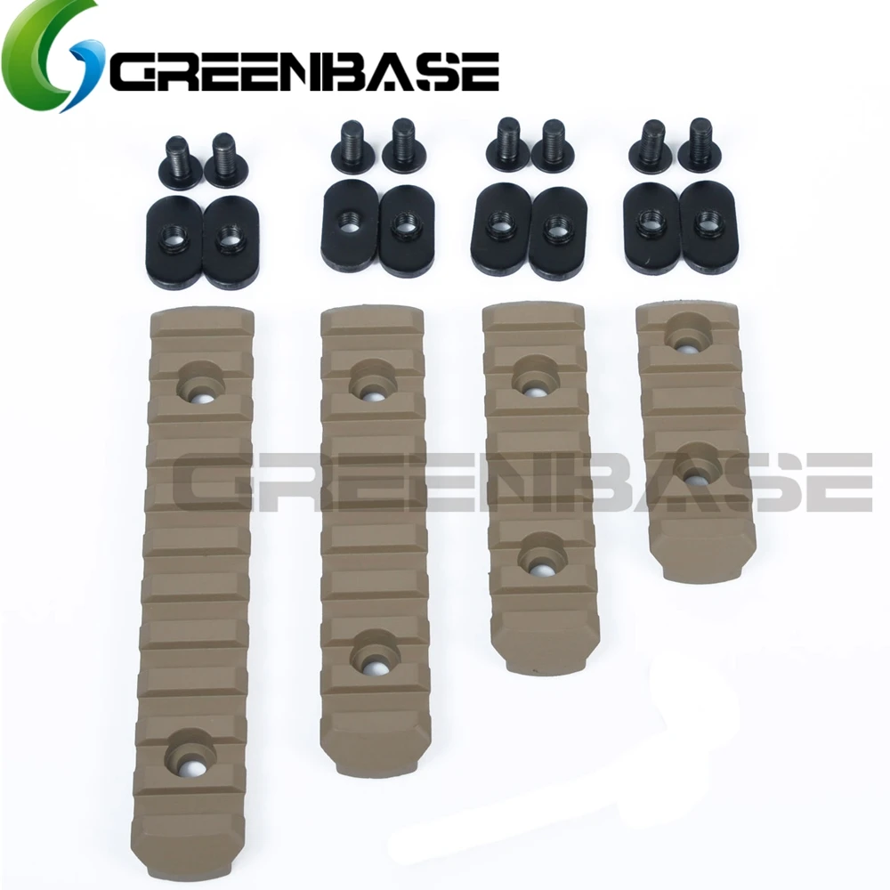 Greebase MP مو Handguard اكسسوارات بوليمر Picatinny السكك الحديدية مجموعة القسم ل مو رباعية السكك الحديدية L5 L4 L3 L2 حجم ملحقات المسدس