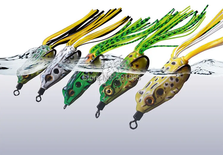 

5 pcs Soft Plastic Artificial Bait/Lure Hollow Body Fishing Soft Froglure Fake Lure 4.5cm/1.7in 8g/0.28oz Free Fisher