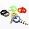 OPPOHERE 8pcs/16pcs Mixed Color Hollow Rubber Key Covers Multi Color Round Soft Silicone Keys Locks Cap Elastic Topper Keyring ► Photo 3/6