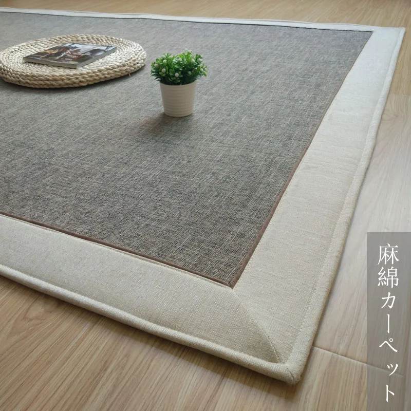 

160*200cm 2017 New Japanese Cotton Carpets Sitting Room Bedroom Tea Table Rugs Yoga Mat Handmade Carpet