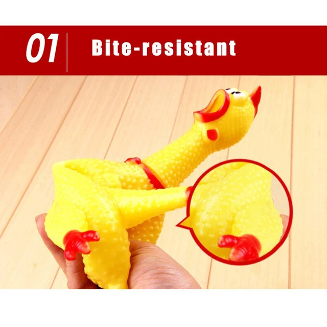 17CM Mini Screaming Rubber Chicken Squeak Toy Funny Squeeze Sound Toy for Kids Women Men Antistress Tool Shrilling Chickens 2