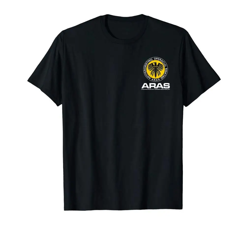 

Lithuanian Special Police Unit Forces Aras T-Shirt Double Side 2019 Summer Brand Men'S Homme Brand Clothing Men Print Tee Shirt