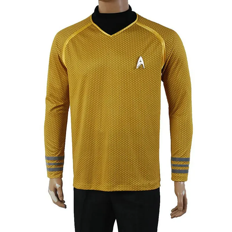 For Adult Star Trek Enterprise Captain Kirk Shirt /& Top New Fancy Dress Costume