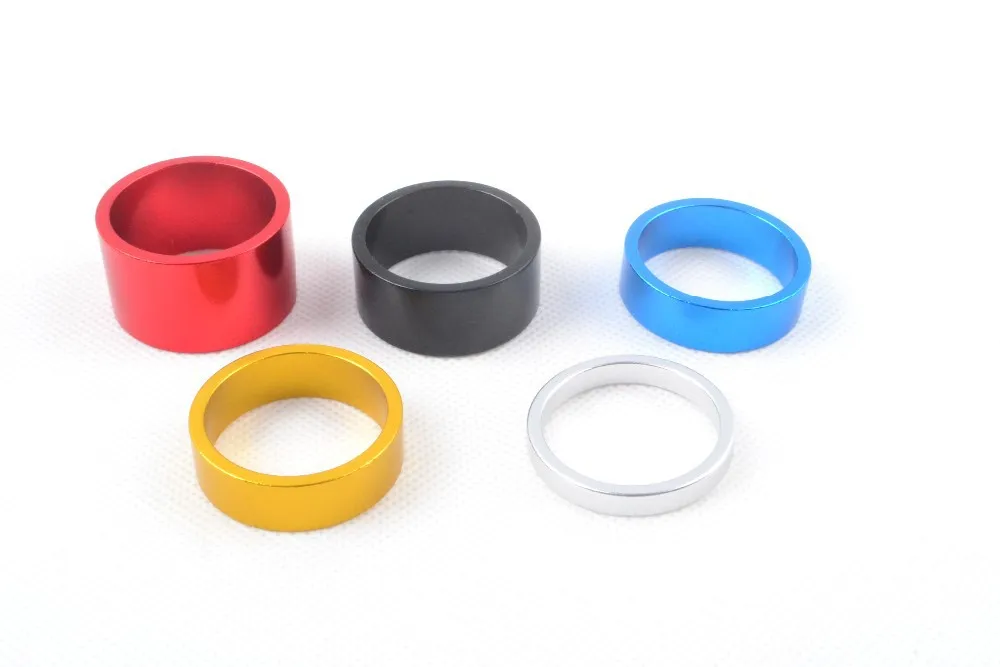 

1pcs Bicycle fork Washer Spacer 5/10/15/20mm Aluminum Alloy Headset Stem Spacer MTB 28.6mm Fork Washer Cap For Road Bike Cycling
