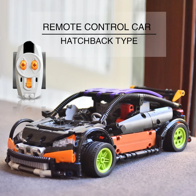 

LEPIN 20053 20053B Technic Series Hatchback Type RC Car Building Block Compatible with Legoed MOC-6604 Remote Control Cars