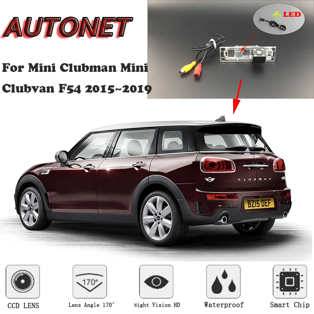 

AUTONET HD Night Vision Backup Rear View camera For Mini Clubman Mini Clubvan F54 2015~2019 CCD/license plate camera