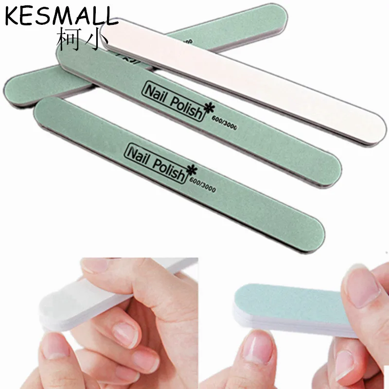 

KESMALL 4PCS Buffer Sanding Polishing Manicure Nail Files 600 3000 Papersand Foam Nail Art Nail File to polish CO254