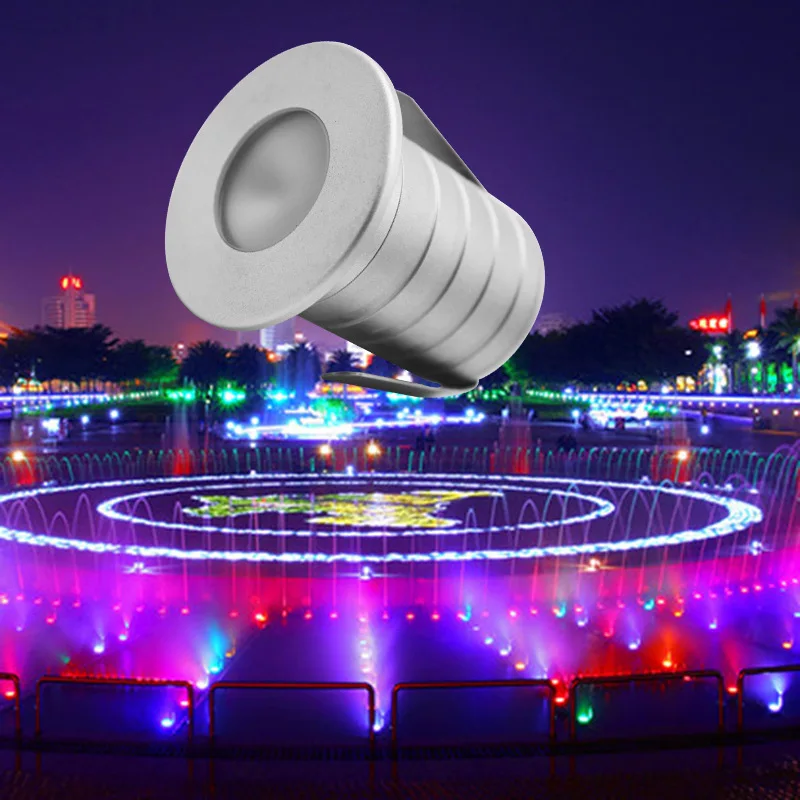 Impermeable 3 W RGB Acero inoxidable luz subacuática para la piscina estanque fuente acuario piscina agua iluminación 12 V IP68 Impermeable 3 W RGB Acero inoxidable luz subacuática para la piscina estanque fuente acuario piscina agua iluminación 12 V IP68