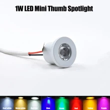 6 шт. ультра-маленький светодиодный потолочный светильник 1 Вт COB мини-прожектор AC85-265V счетчик встроенный большой палец свет