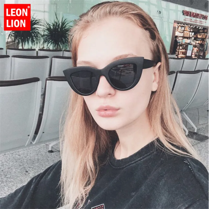 

LeonLion Leopard Cat Eye Sunglasses Women Brand Designer Lady Glasses Vintage Mirror Sun Glasses Street Beat Oculos Feminino