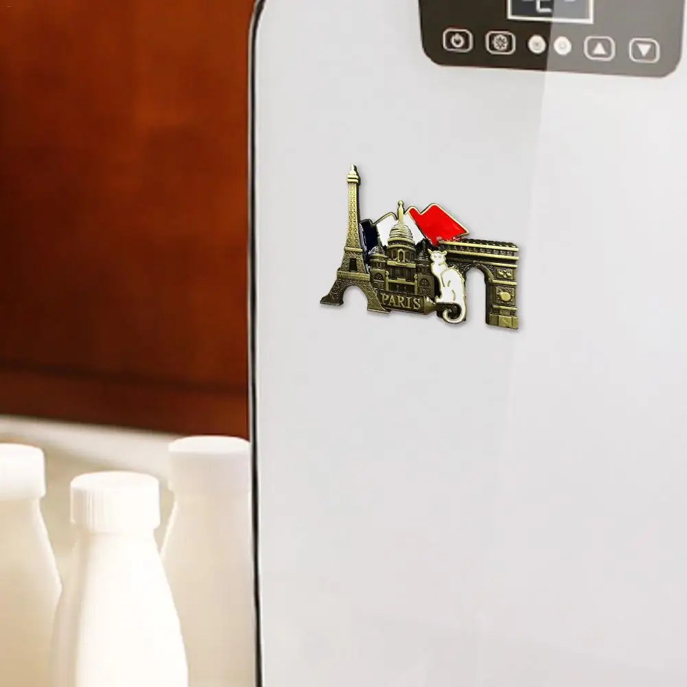 Французский Париж холодильник из металла 3D Сувенирный магнит на холодильник ручной работы ремесло туристический путешествия город