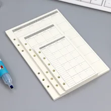 45 листов, A7, A6, A5, чистый цвет, простой, слоновая кость, белый, в виде листа, блокнот для основной месяца/Недели/ежедневника, плана/для заправки справочника