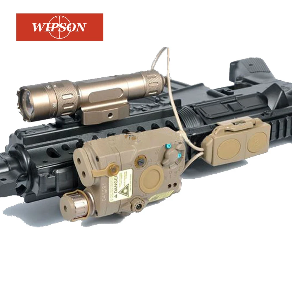 

WIPSON Lanterna Airsoft LED Light Tactical Kit Includes LA-5/PEQ-15 & WMX200 Flashlight &Double Remote Control Fit For 20mm Rail