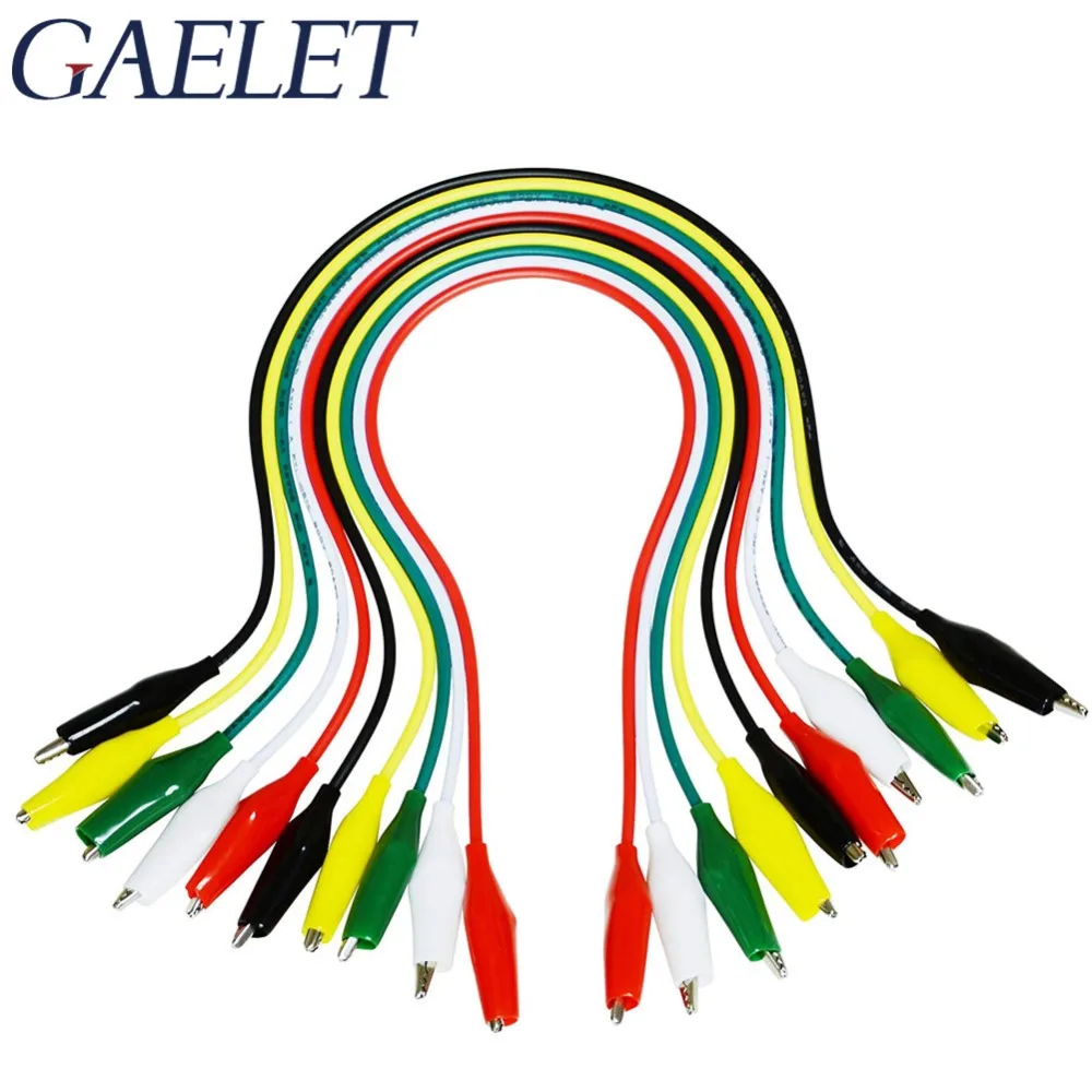 

10PCS Alligator Clips Electrical DIY Test Leads Alligator Double-ended Crocodile Clips Roach Clip Test Jumper Wire
