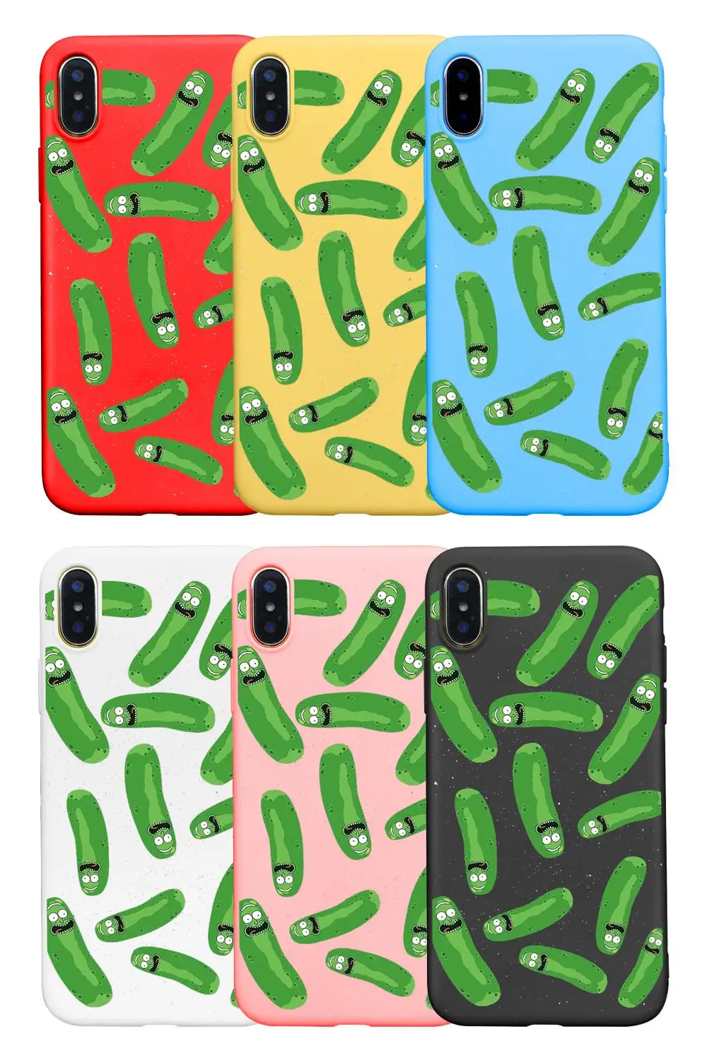 Милый чехол для телефона Rick marty Pickle для iphone 8, 7, 6, 6s Plus, 5S, SE, разноцветный мягкий чехол для телефона из ТПУ для iphone X, XS, XSMAX, XR, чехол