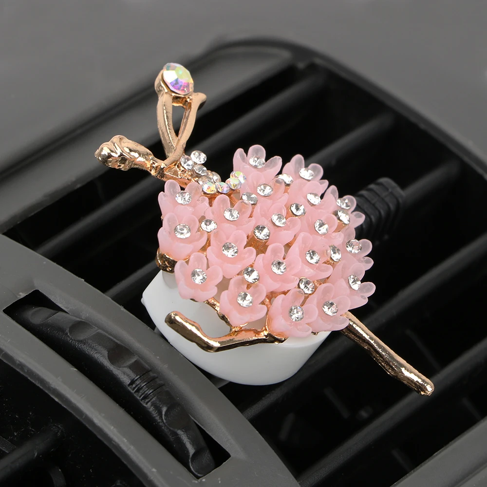 Алмазный балетный однотонный ароматизатор для девочек, автомобильный ароматизатор на вентиляционное отверстие, автомобильный Ароматический диффузор, автомобильный освежитель воздуха на выходе, автомобильный Стайлинг, высокое качество