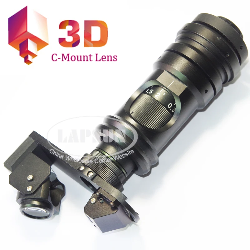 3D стерео и 2D (2 модели) объектив 180X Zoom C Mount для цифровой промышленной камеры