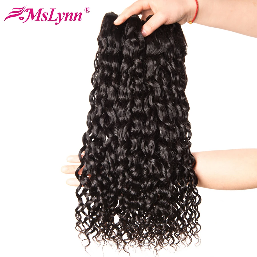 Mslynn font b Hair b font Water Wave Brazilian font b Hair b font Weave Bundles