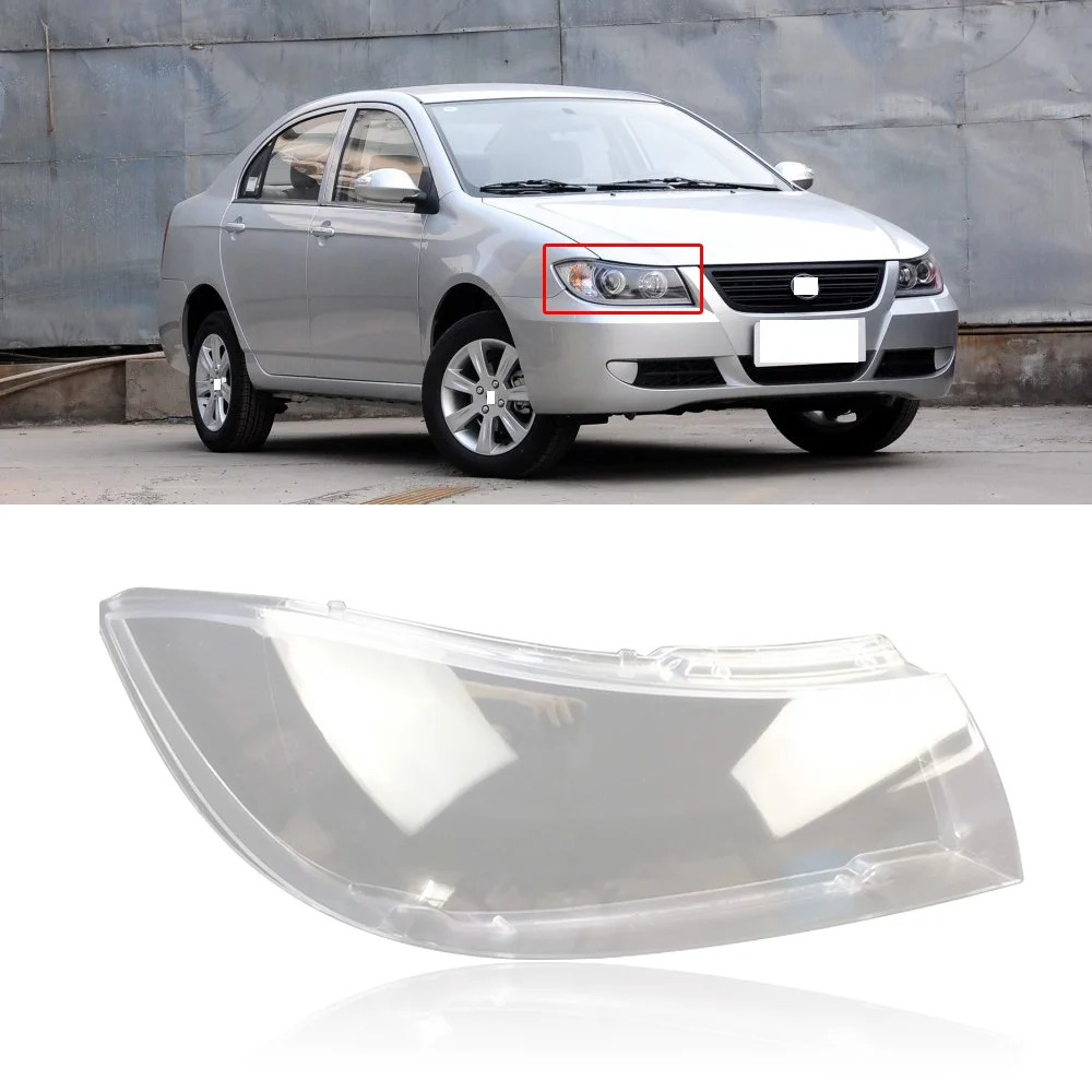 

CAPQX 2PCS For Lifan 620 05-14 Front Bumper Headlight HeadLamp Cover Bright Waterproof Head Light Lampcover Shell Protector Hood