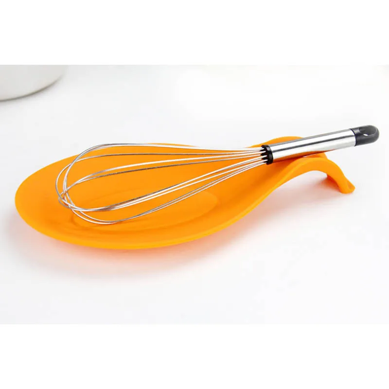 

1 Pc Silicone Spoon Insulation Mat Silicone Heat Resistant Placemat Drink Glass Coaster Tray Hot Sale Cross-Border Direct Supply