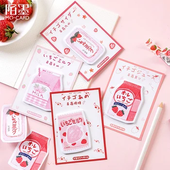 

Pink Strawberry student leave a message memo pad planner sticky note paper sticker kawaii stationery pepalaria 30 pages