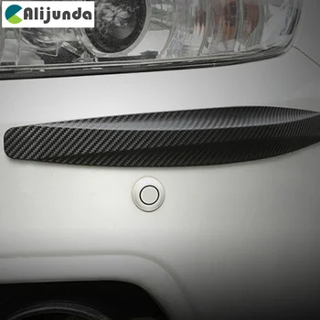 

Car Bumper Protector Guard Corner Strip Sticker Carbon Fiber Auto Body Protector Car-Styling Black/White Car Accessories 2pcs