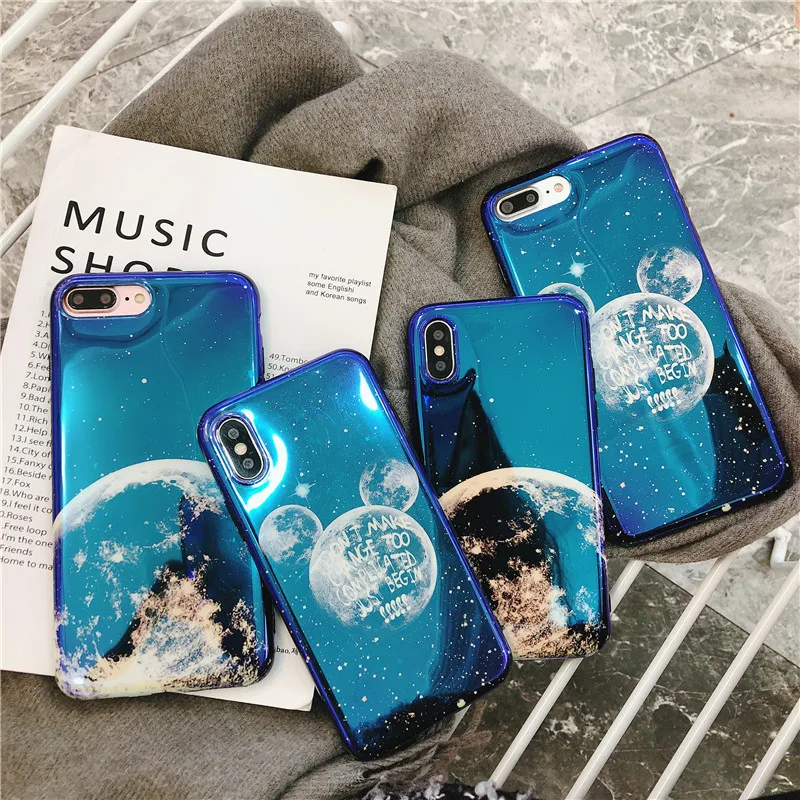 

Case For Iphone X XS MAX XR 6 s 7 8plus Phone Case Cute Mickey Ear Planet Moon Soft Cover for Huawei mate10 20 pro p20 Case Capa