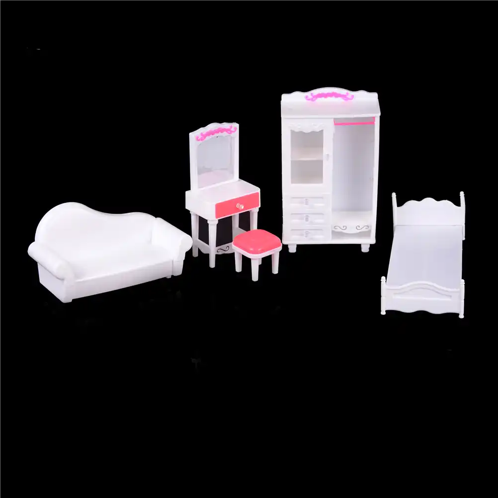 1set Armoire Bed Sofa Dresser For Dollhouse Furniture Set For