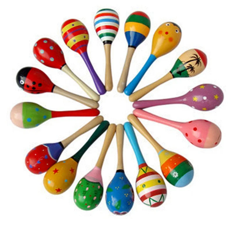1 шт. детские музыкальные игрушки детские игрушки Деревянный Детский песочный молоток инструмент для раннего образования погремушка музыкальный инструмент ударные игрушки подарки - Цвет: Многоцветный