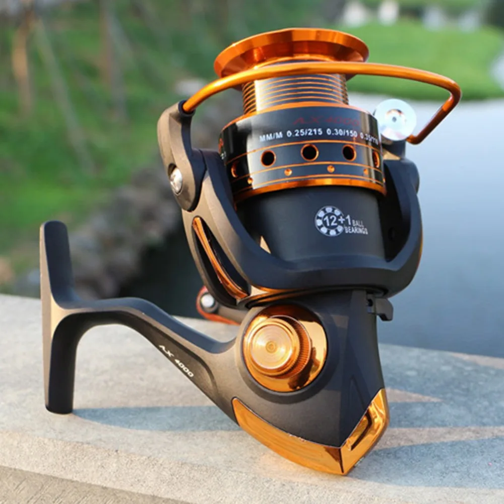 Mounchain Spinning Fishing Reels Jigging Full Metal Spinning Reels EF1000-7000 12BB 5.2: 1 Fishing Reels Fishing Tools