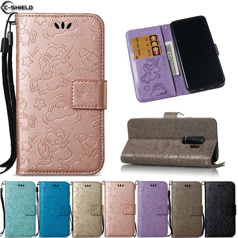 

Case for Samsung Galaxy S9 Plus S9+ G965F G965F/DS Solid Color Flip PU Leather Wallet Cover Case SM-G965F SM-G965F/DS Cases Bag